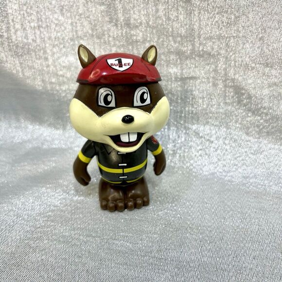 BUCCEES Beaver Fireman 2012 Pep Figures, LLC 3” Hard Plastic - Picture 1 of 4